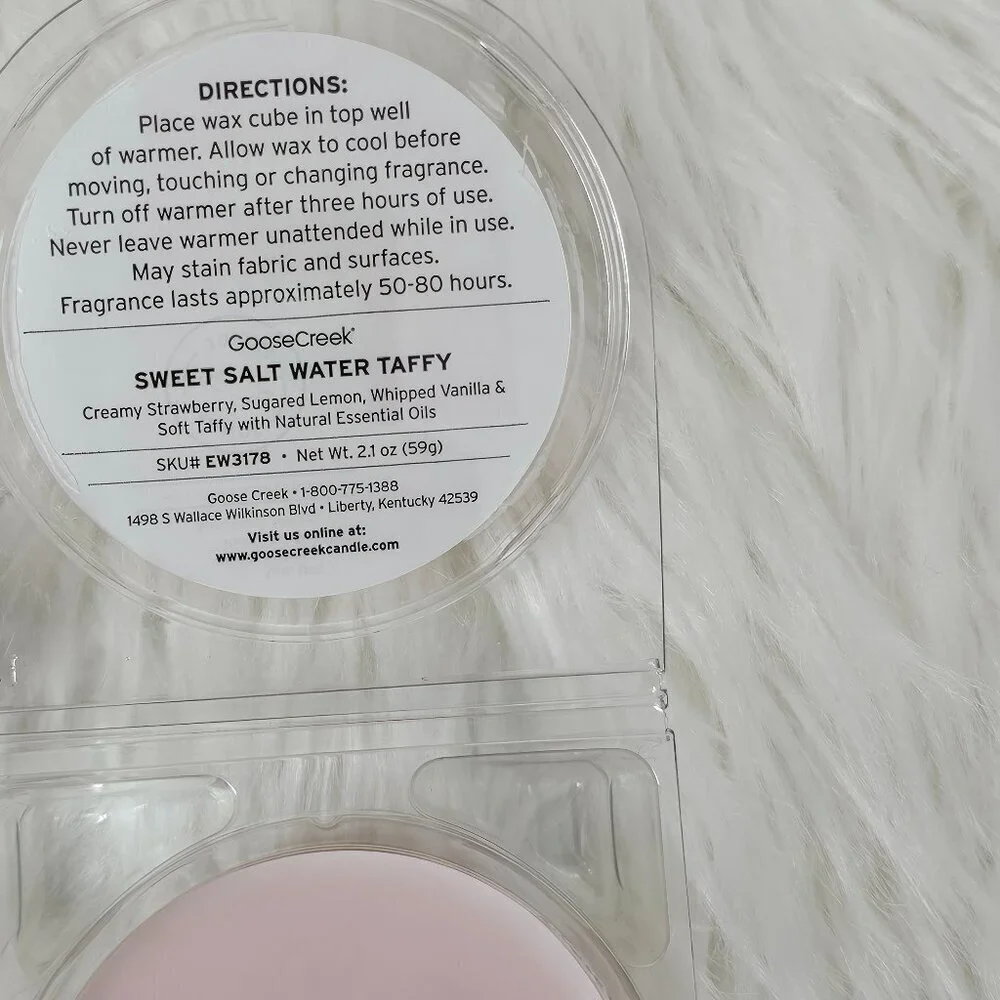 Goose Creek Sweet Salt Water Taffy Soy And Essential Oil Wax Melts NEW